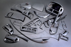 エスティマ インテリアパネル 黒木目