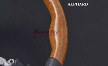 アルファード ウッドステアリング 黄木目
