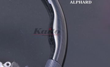 アルファード ウッドステアリング 黒木目