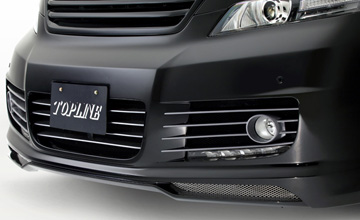20ヴェルファイア前期TOPLINE ブラック エアロバンパー TOPLINE(トップライン) ヴェルファイア エアロ/20系前期-Zグレード